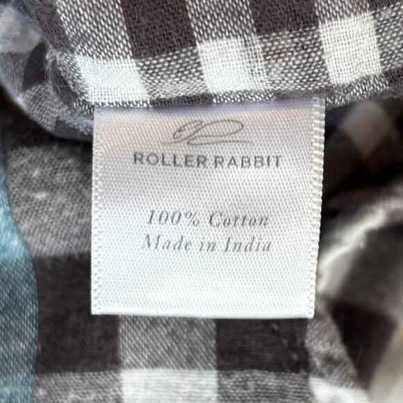 Roberta Roller Rabbit Selma Border Zoo Button Down Shirt Check Mens Size Small - Picture 4 of 7